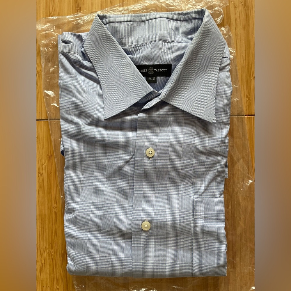 Robert Talbott Light Blue Patterned Shirt - image 1